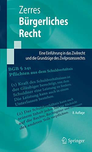 Bürgerliches Recht: Eine Einführung in das Zivilrecht und die Grundzüge des Zivilprozessrechts (Springer-Lehrbuch)