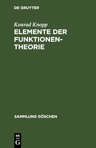 Elemente der Funktionentheorie (Sammlung Göschen, 1109, Band 1109)