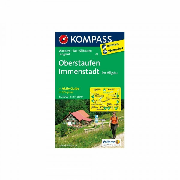 Oberstaufen - Immenstadt im Allgäu: Wanderkarte mit Aktiv Guide, Radwegen, Skitouren und Loipen. GPS-genau.1:25000 (KOMPASS Wanderkarte, Band 2)