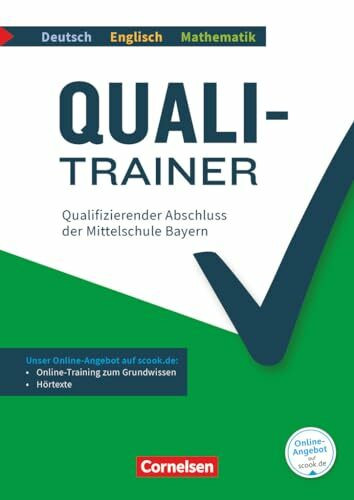 Quali-Trainer Deutsch/Englisch/Mathematik - Bayern - 9. Jahrgangsstufe: Qualifizierender Abschluss der Mittelschule - Gesamtband - Arbeitsheft mit ... Audios online, Musterprüfungen inkl. Lösungen