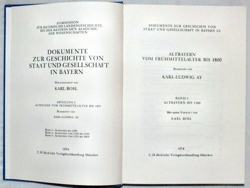 Dokumente zur Geschichte von Staat und Gesellschaft in Bayern: Band 1 Altbayern bis 1180
