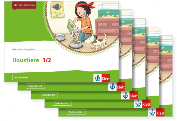 Mein Anoki-Übungsheft - Haustiere, Klasse 1/2: Übungsheft im 5er-Paket Klasse 1/2