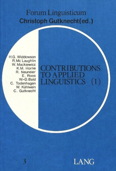 Contributions to Applied Linguistics (I)