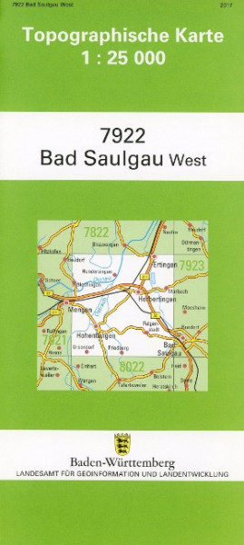 Bad Saulgau West 1 : 25 000