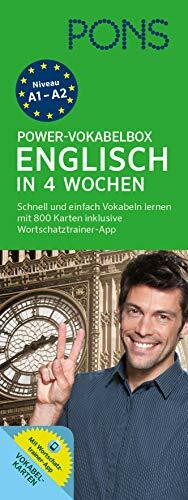 PONS Power-Vokabelbox Englisch in 4 Wochen - Wortschatz lernen mit 800 Vokabelkarten und 1.500 Beispielen und Wendungen: Schnell und einfach Vokabeln ... Karteikarten inklusive Wortschatztrainer-App