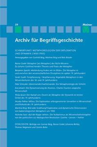 Archiv für Begriffsgeschichte. Band 59: Metaphorologien der Exploration und Dynamik (1800/1900)