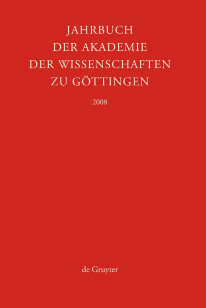 2008 (Jahrbuch der Göttinger Akademie der Wissenschaften)