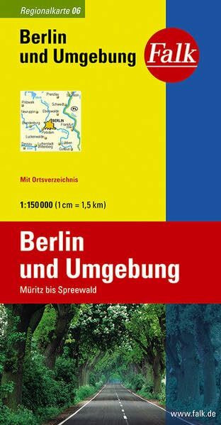 Falk Regionalkarte Berlin und Umgebung 1:150 000 Müritz bis Spreewald