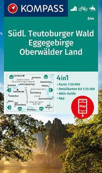 KOMPASS Wanderkarte 844 Südlicher Teutoburger Wald - Eggegebirge - Oberwälder Land 1:50.000