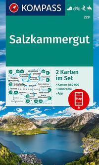 KOMPASS Wanderkarten-Set 229 Salzkammergut (2 Karten) 1:50.000