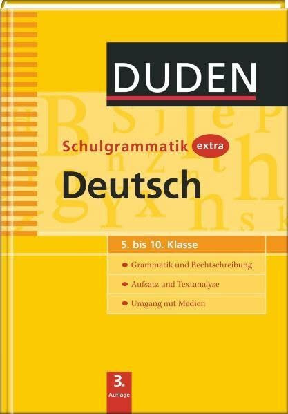 Duden - Schulgrammatik Extra - Deutsch, Grammatik Und Rechtschreibung – Aufsatz Und Textanalys...