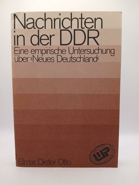 Nachrichten in der DDR. Eine empirische Untersuchung über 'Neues Deutschland'