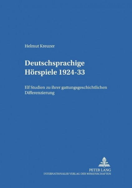 Deutschsprachige Hörspiele 1924-33