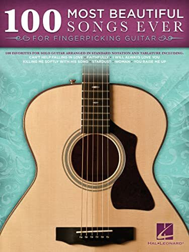 100 Most Beautiful Songs Ever Fingerpicking Guitar Notenbuch für Gitarre Solo | Gitarrenbuch mit TAB und Standardnotation | Fingerstyle Songbook für ... Noten: For Fingerpicking Guitar (GUITARE)