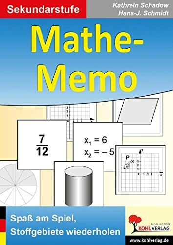 Mathe-Memo: Spaß am Spiel, Stoffgebiete wiederholen