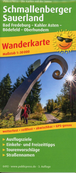 Schmallenberger Sauerland, Bad Fredeburg, - Kahler Asten - Bödefeld - Oberhundem 1:30 000