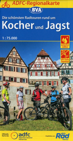 ADFC-Regionalkarte Die schönsten Radtouren rund um Kocher und Jagst 1:75.000
