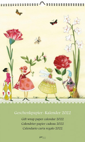 Blumentopf Geschenkpapier-Kalender 2022