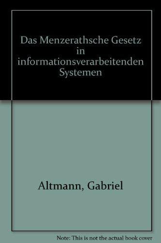 Das Menzerathsche Gesetz in informationsverarbeitenden Systemen