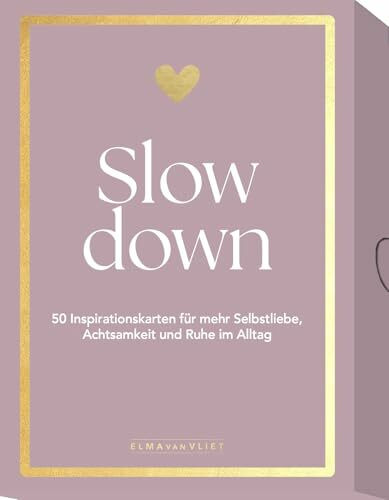 Slow down: 50 Inspirationskarten für mehr Selbstliebe, Achtsamkeit und Ruhe im Alltag | Achtsamkeitskarten für Alltagsheldinnen │ Mit Affirmationen und Tipps │Hochwertiges Geschenk