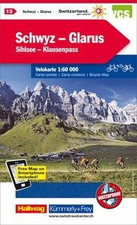 KuF Schweiz Radkarte 12 Schwyz - Glarus 1 : 60 000
