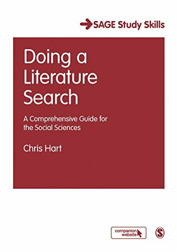 Doing a Literature Search: A Comprehensive Guide for the Social Sciences (Sage Study Skills Series)