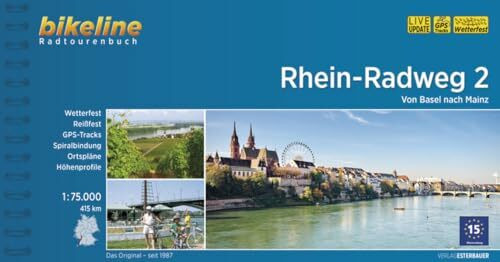 Rhein-Radweg / Rhein-Radweg Teil 2: Von Basel nach Mainz, 1:75:000, 415 km, wetterfest/reißfest, GPS-Tracks Download, LiveUpdate (Bikeline Radtourenbücher)