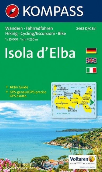 KOMPASS Wanderkarte Isola d' Elba 1:25 000