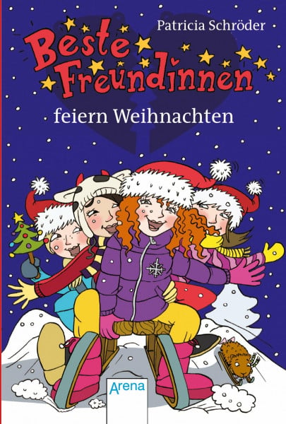 Beste Freundinnen feiern Weihnachten