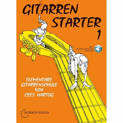 Gitarrenstarter - Band 1 | Elementare Gitarrenschule | Notenbuch für Anfänger der klassischen Gitarre mit Online-Audio | Einfache Gitarrenmethode | Liederbuch mit Volksmusik, Blues, klassische Stücke