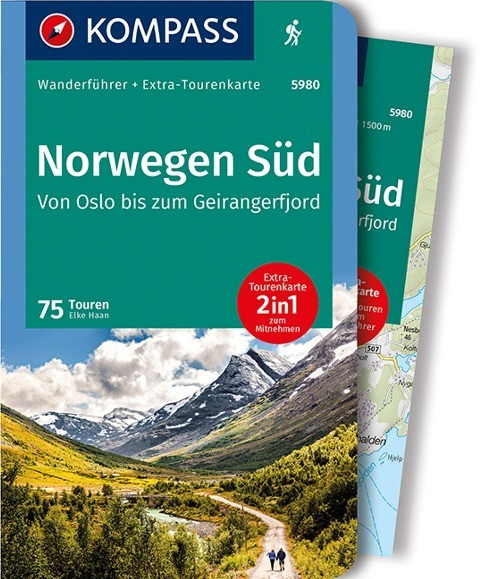 KOMPASS Wanderführer Norwegen Süd, Von Oslo bis zum Geirangerfjord, 75 Touren