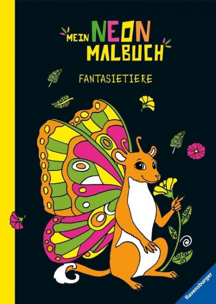 Mein Neon-Malbuch: Fantasietiere