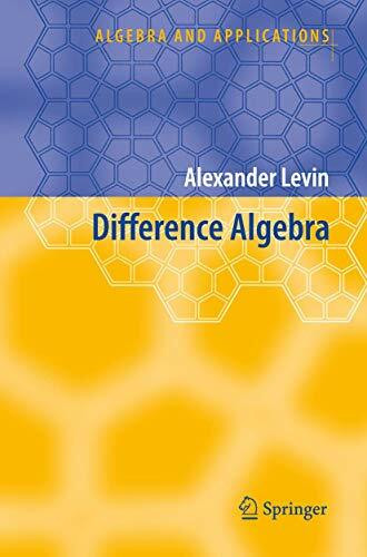 Difference Algebra (Algebra and Applications, 8, Band 8)
