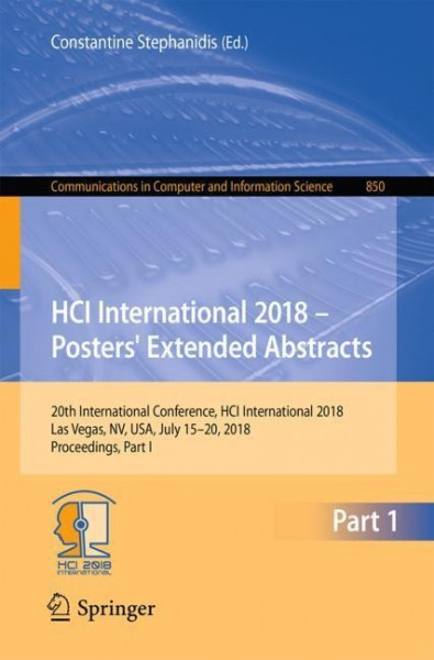 HCI International 2018 - Posters' Extended Abstracts