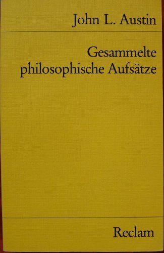 Gesammelte philosophische Aufsätze (Reclams Universal-Bibliothek)