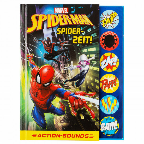 Marvel Spider-Man - Spider-Zeit! - Action-Soundbuch mit 6 Geräuschen und 4 Comicgeschichten für Kinder ab 6 Jahren: Tönendes Buch