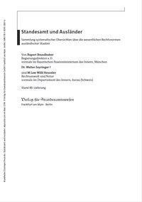 Standesamt und Ausländer 49. Lieferung Juli 2018
