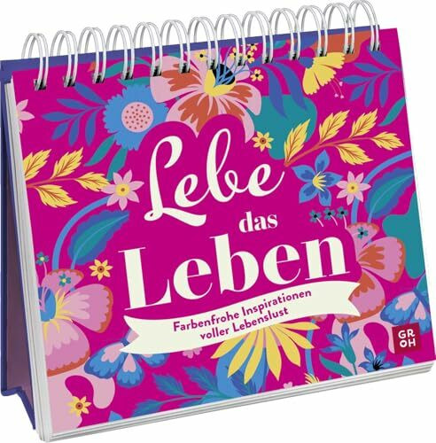 Lebe das Leben: Farbenfrohe Inspirationen voller Lebenslust | Dekorativer Spiralaufsteller für mehr Glück im Alltag | Gute-Laune-Booster aus Mexiko