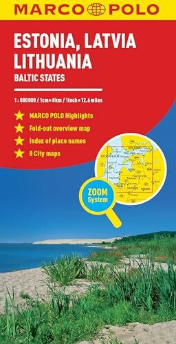 Estonia, Latvia, Lithuania Marco Polo Map: The Baltic States (Marco Polo Maps)