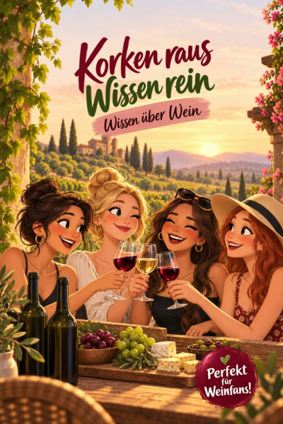 Korken raus - Wissen rein - Wissen über Wein: Weinwissen für Weinliebhaber und Weinfans | Geschenk für Weintrinker, Freundinnen und Genießer | ... Weinanbau und Freundinnen Geschenk