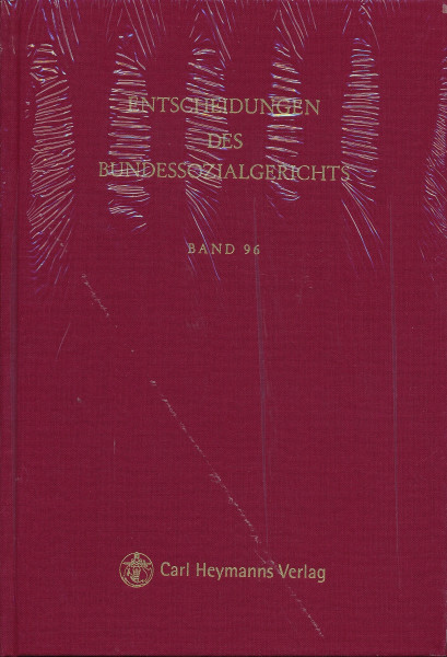 Entscheidungen des Bundessozialgerichts,Band 96