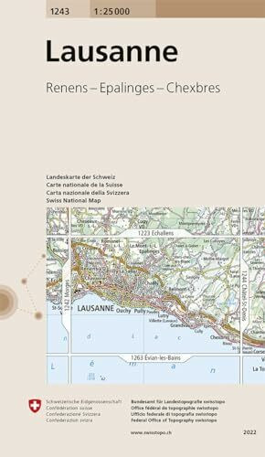 1243 Lausanne: Renens - Epalinges - Chexbres (Landeskarte 1:25 000, Band 1243)