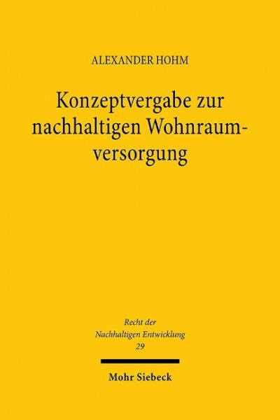 Konzeptvergabe zur nachhaltigen Wohnraumversorgung