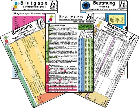 Beatmungs-Karten-Set - classic 2016 (5er-Set) - Medizinische Taschen-Karte