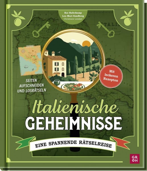 Italienische Geheimnisse: Eine spannende Rätselreise mit leckeren Rezepten | Kniffliges Rätselbuch mit Seiten zum Auftrennen | Logik-, Bilder- und Zahlenrätsel