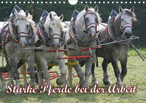 Starke Pferde bei der Arbeit (Wandkalender 2021 DIN A4 quer)