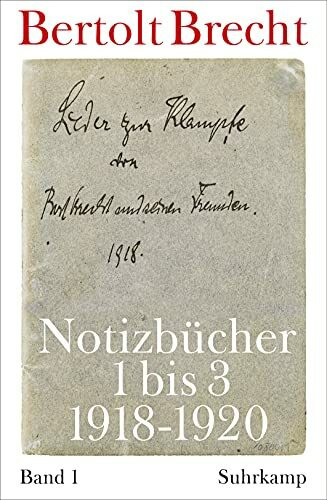 Notizbücher: Band 1: 1918-1920