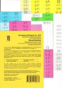 STEUERGESETZE Dürckheim-Griffregister Nr. 1873 (2018/192.EL)