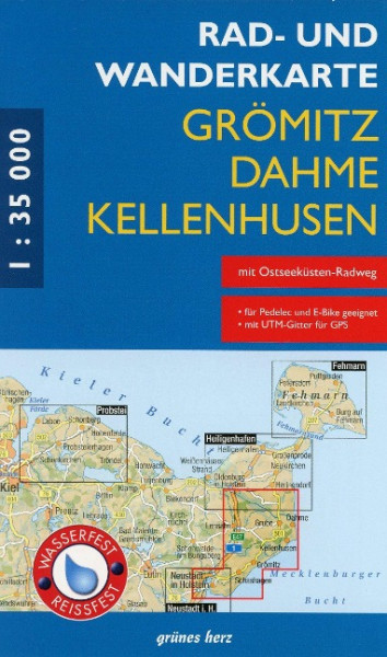 Rad- und Wanderkarte Grömitz, Dahme, Kellenhusen 1:35 000