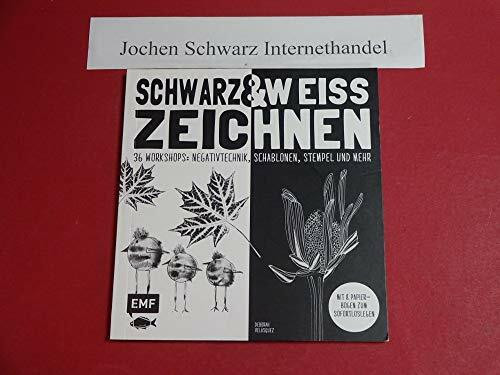 Schwarz & Weiß zeichnen: 36 Workshops: Negativtechnik, Schablonen, Stempel und mehr – Mit 8 Papierbogen zum Sofort-Loslegen